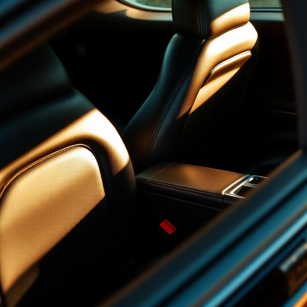 Detailed leather interior